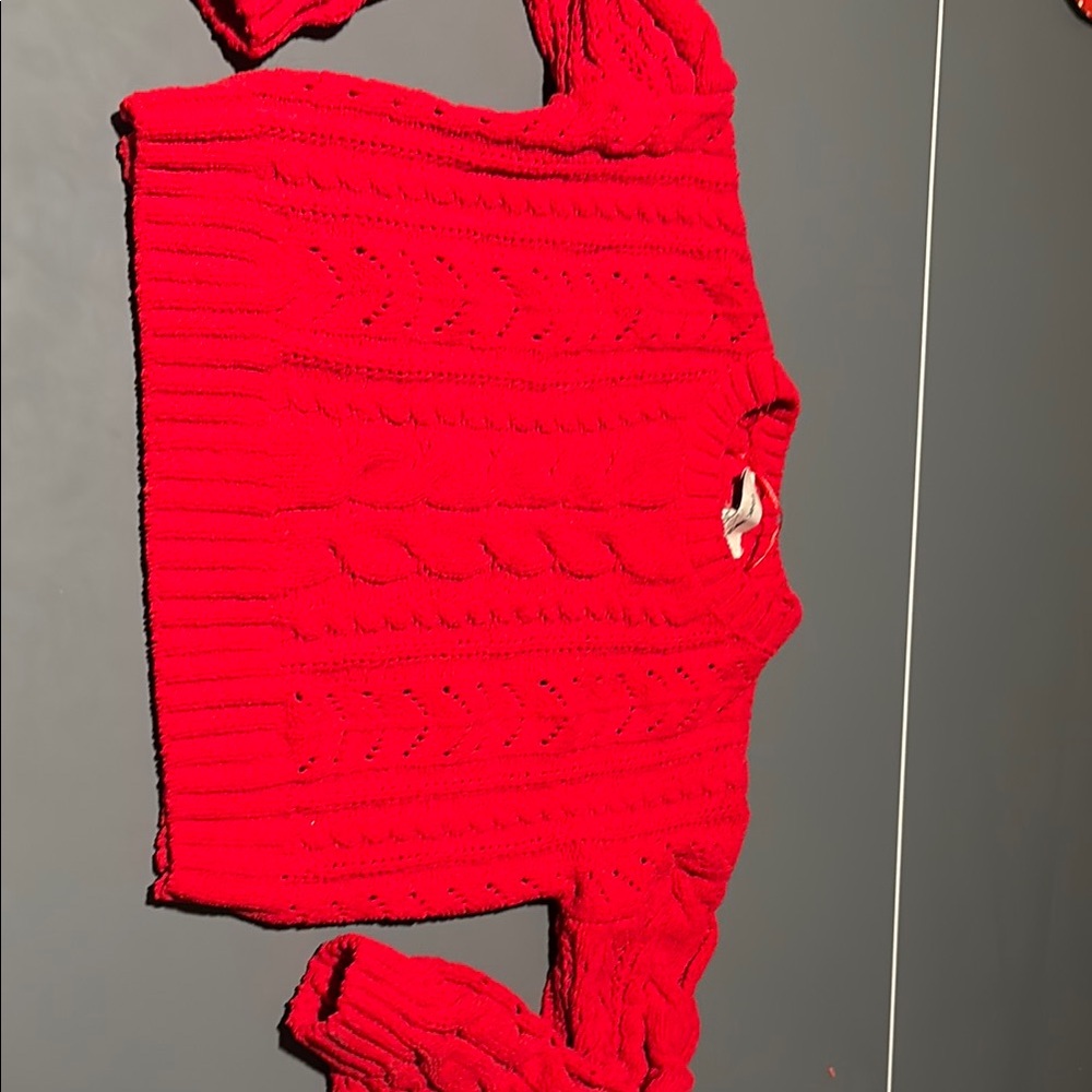 Pink Rose Red Crew Neck Sweater